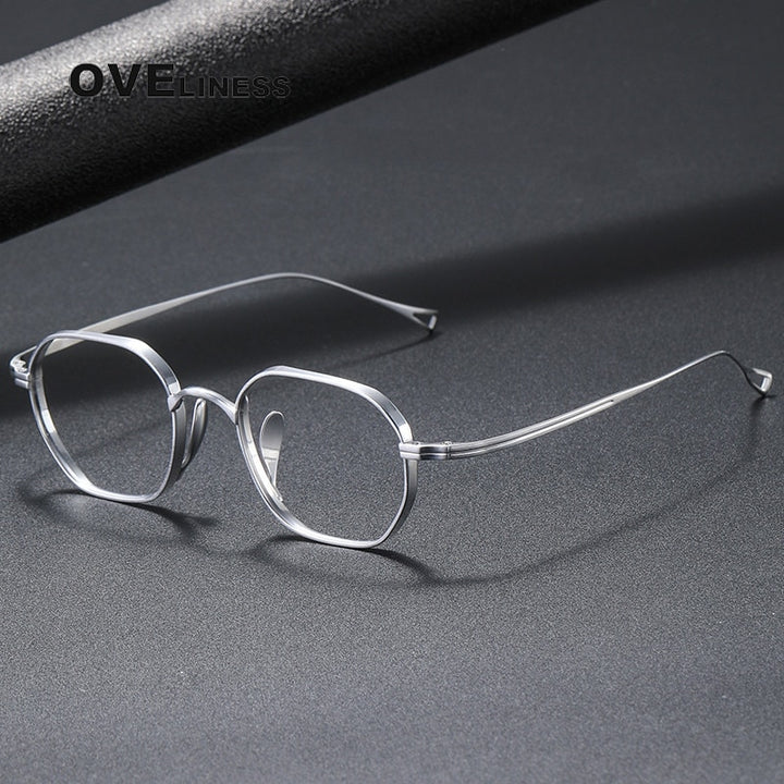 Oveliness Unisex Full Rim Oval Square Titanium Eyeglasses 9917 Full Rim Oveliness