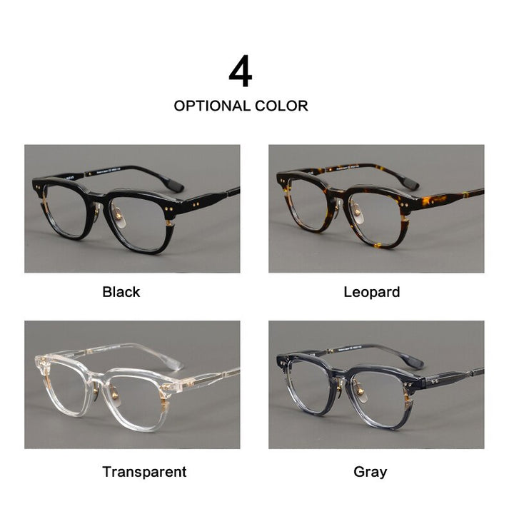 Muzz Unisex Full Rim Square Round Acetate Eyeglasses 702 Full Rim Muzz