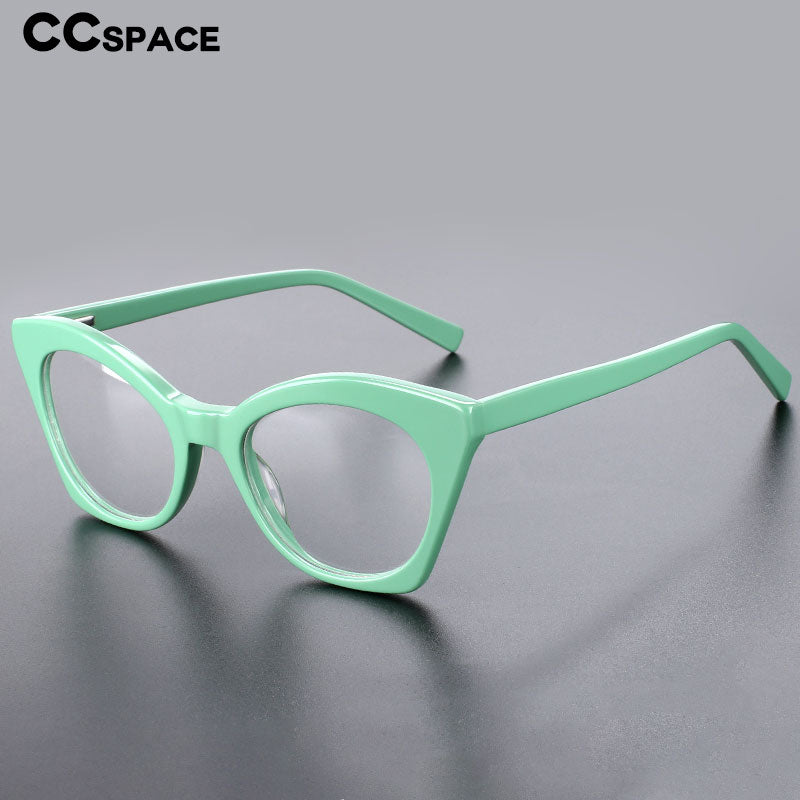 CCspace Unisex Full Rim Square Cat Eye Acetate Eyeglasses 55357 Full Rim CCspace