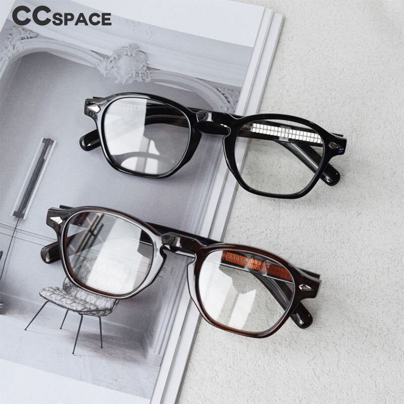 CCspace Unisex Full Rim Square Tr 90 Acetate Eyeglasses 54998 Full Rim CCspace