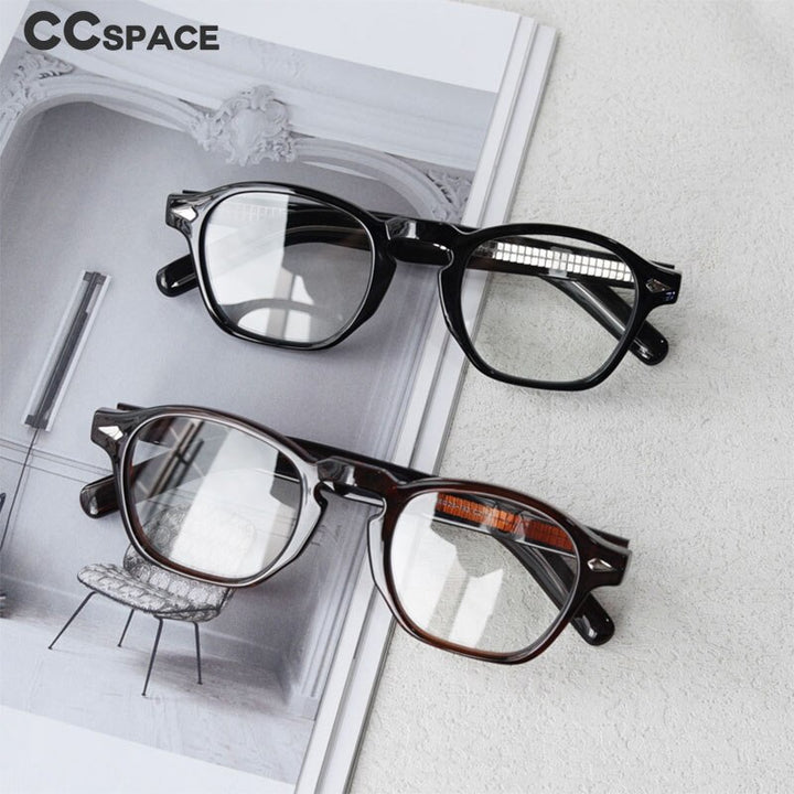 CCspace Unisex Full Rim Square Tr 90 Acetate Eyeglasses 54998 Full Rim CCspace