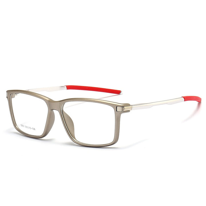 Gmei Men's TR 90 Square Aluminum Magnesium Sport Frame Eyeglasses 5851 Full Rim Gmei Optical