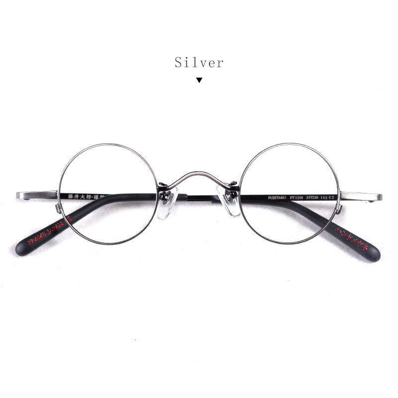 Hdcrafter Unisex Full Rim Round Titanium Alloy Eyeglasses Ft2219 Full Rim Hdcrafter Eyeglasses Silver