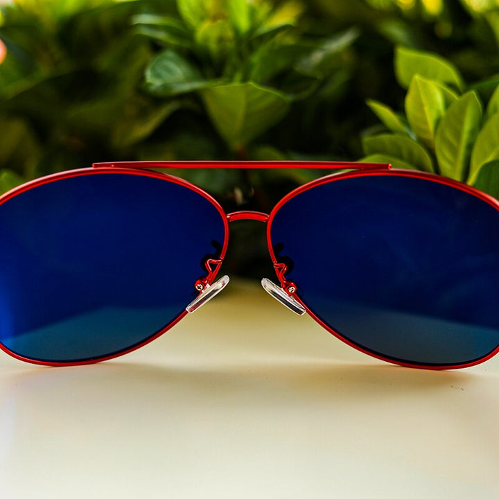 Oley Women's Oval Double Bridge Alloy Polarized Sunglasses Y7005 Sunglasses Oley