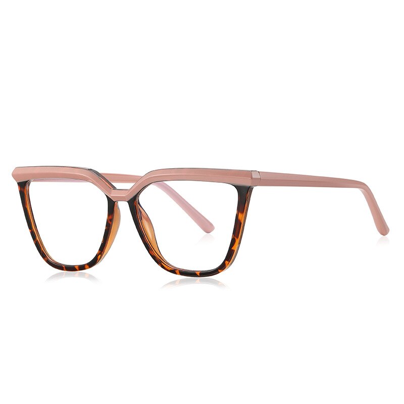 CCspace Unisex Full Rim Square Cat Eye Tr 90 Titanium Eyeglasses 54423 Full Rim CCspace China C3HawksbillPowder