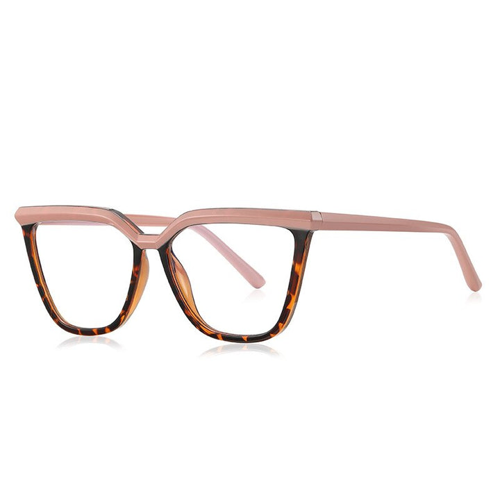 CCspace Unisex Full Rim Square Cat Eye Tr 90 Titanium Eyeglasses 54423 Full Rim CCspace China C3HawksbillPowder