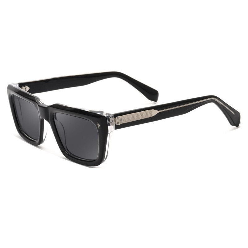 Gatenac Men's Full Rim Square Acetate Frame Polarized Sunglasses Tyj68 Sunglasses Gatenac