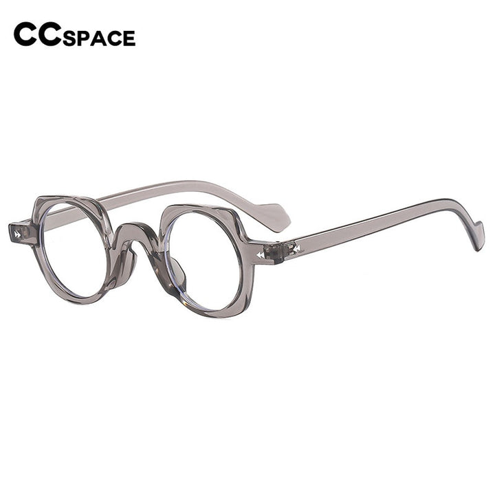 CCspace Women's Full Rim Irregular Round Acetate Eyeglasses 55267 Full Rim CCspace