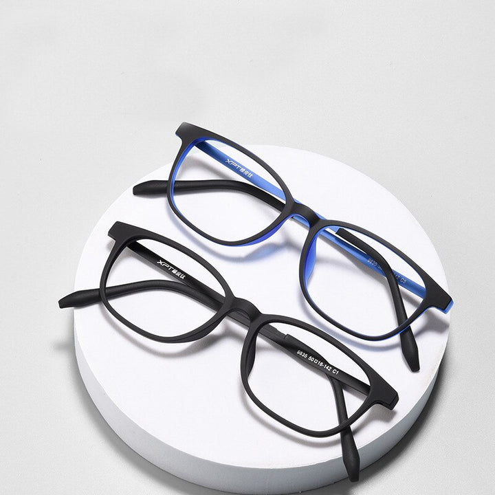 Zirosat Unisex Full Rim Square Tr 90 Titanium Eyeglasses 9835 Full Rim Zirosat