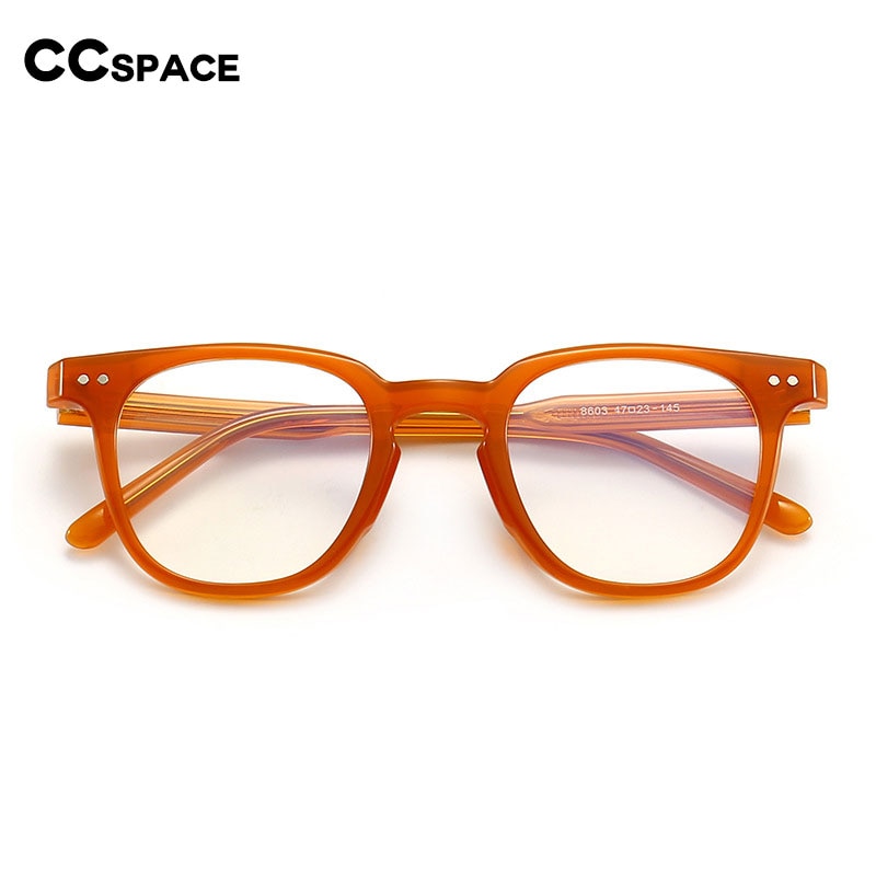 CCspace Unisex Full Rim Square Tr 90 Titanium Eyeglasses 55917 Full Rim CCspace