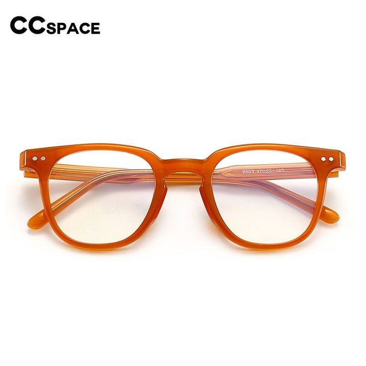 CCspace Unisex Full Rim Square Tr 90 Titanium Eyeglasses 55917 Full Rim CCspace