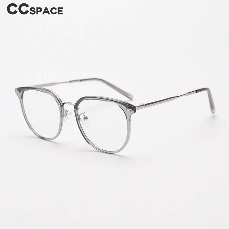 CCspace Unisex Full Rim Square Tr 90 Titanium Eyeglasses 55803 Full Rim CCspace