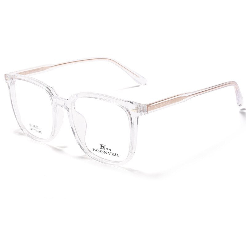 Yimaruili Unisex Full Rim Square Acetate Eyeglasses BV85002B Full Rim Yimaruili Eyeglasses Transparent
