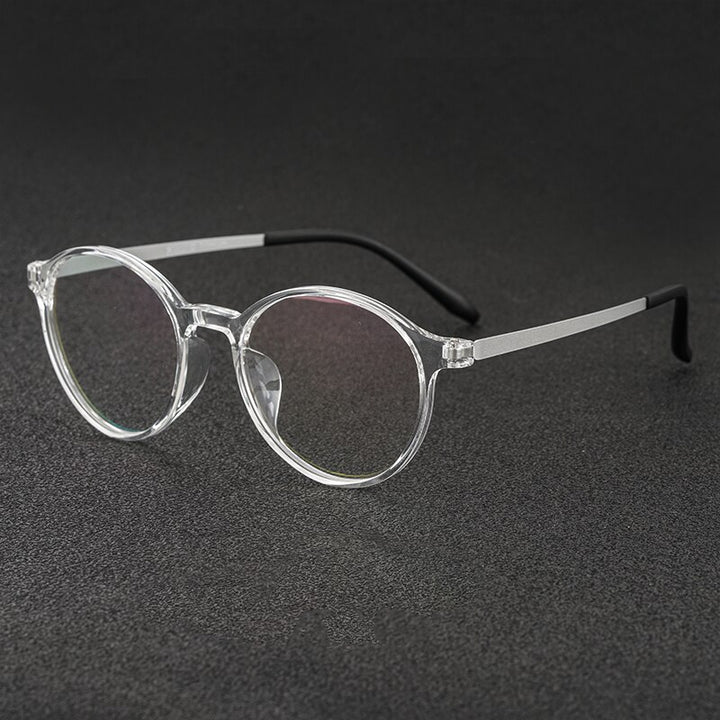 Gmei Unisex Full Rim TR 90 Titanium Alloy Round Frame Eyeglasses3050 Full Rim Gmei Optical Transparent
