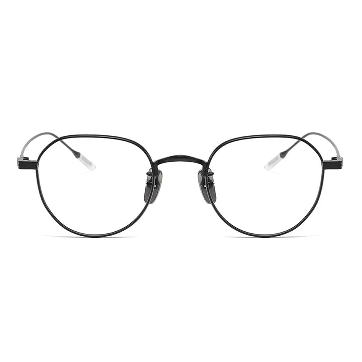 Oveliness Unisex Full Rim Round Titanium Eyeglasses 80803 Full Rim Oveliness