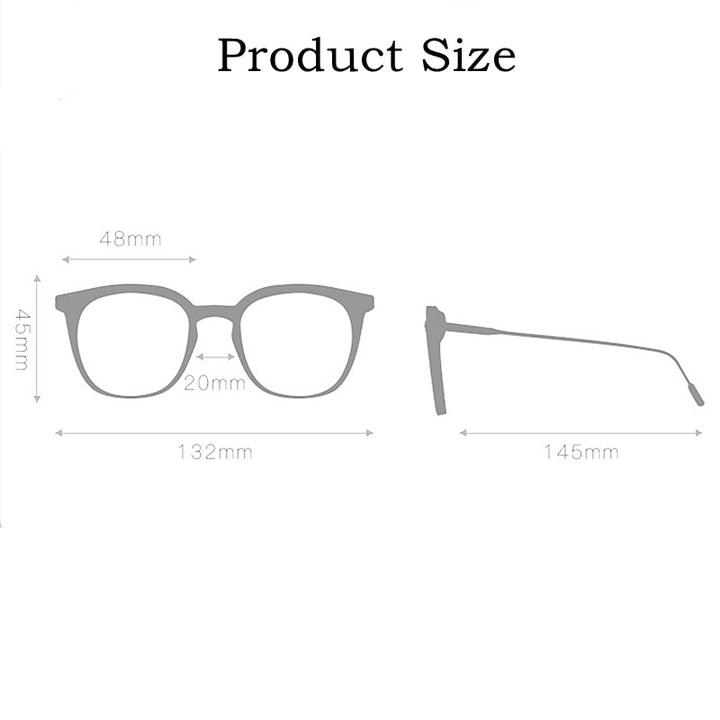 Yimaruili Unisex Full Rim Round Tr 90 Titanium Eyeglasses M8062 Full Rim Yimaruili Eyeglasses