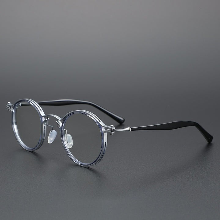 Cubojue Unisex Full Rim Round Alloy Hyperopic Reading Glasses Reading Glasses Cubojue 0 silver