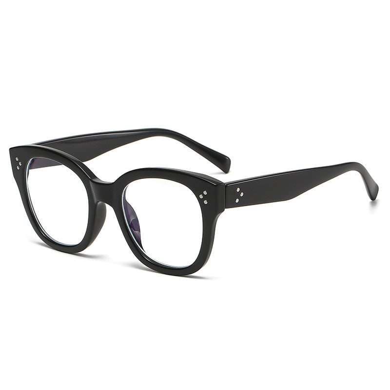 CCspace Unisex Full Rim Square Acetate Alloy Rivet Frame Eyeglasses 54152 Full Rim CCspace C1 black