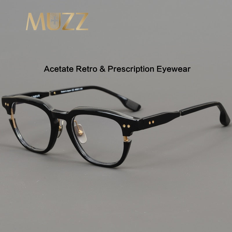 Muzz Unisex Full Rim Square Round Acetate Eyeglasses 702 Full Rim Muzz