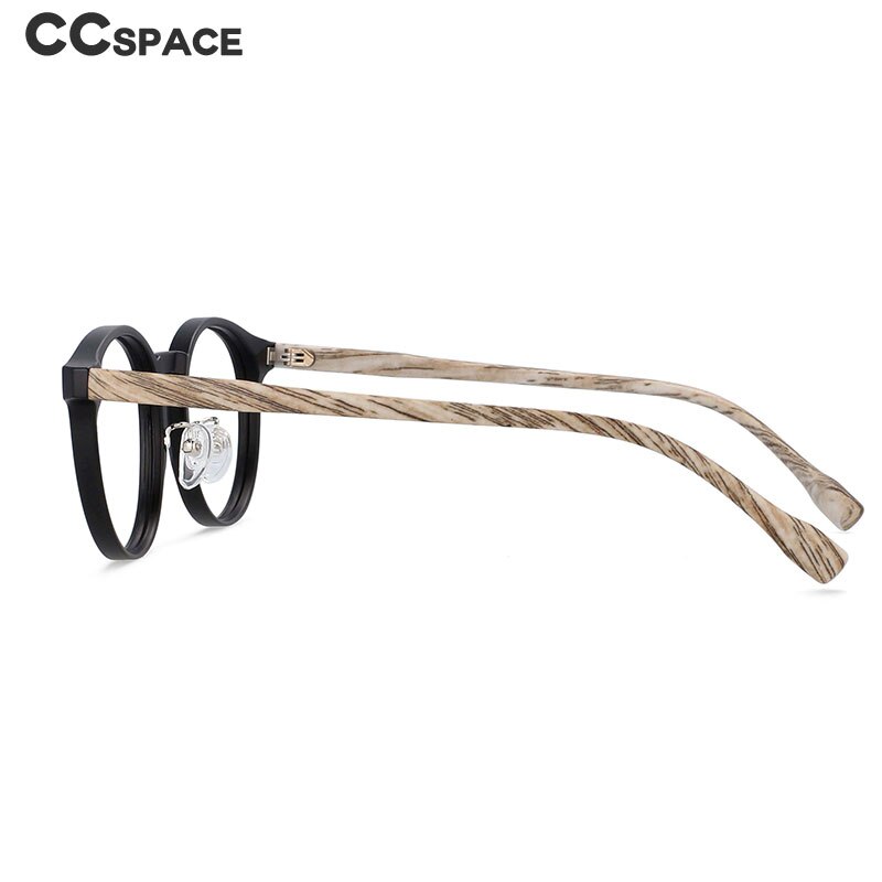 CCspace Unisex Full Rim Round Tr 90 Titanium Frame Eyeglasses 54314 Full Rim CCspace