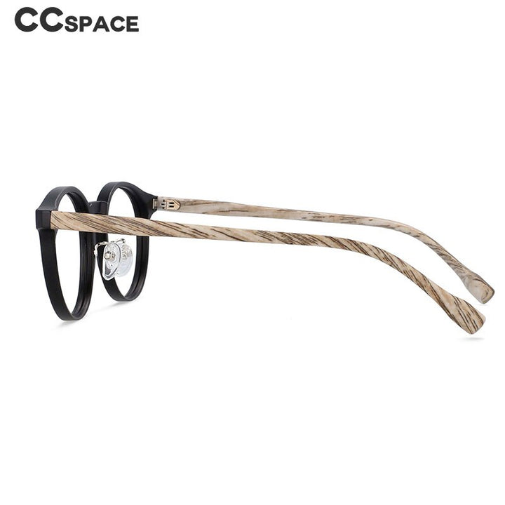CCspace Unisex Full Rim Round Tr 90 Titanium Frame Eyeglasses 54314 Full Rim CCspace