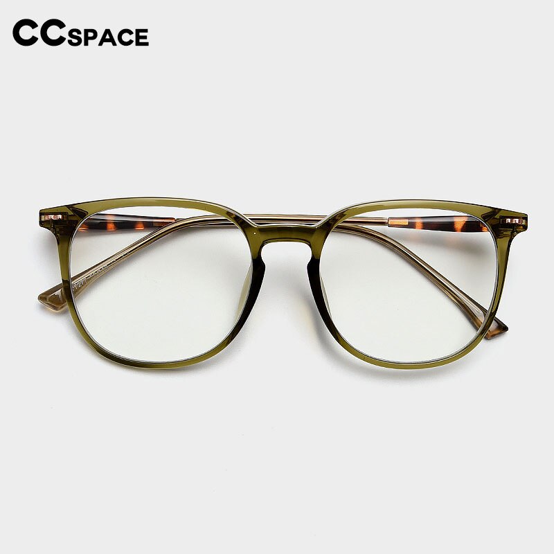CCspace Unisex Full Rim Square Tr 90 Titanium Eyeglasses 55687 Full Rim CCspace