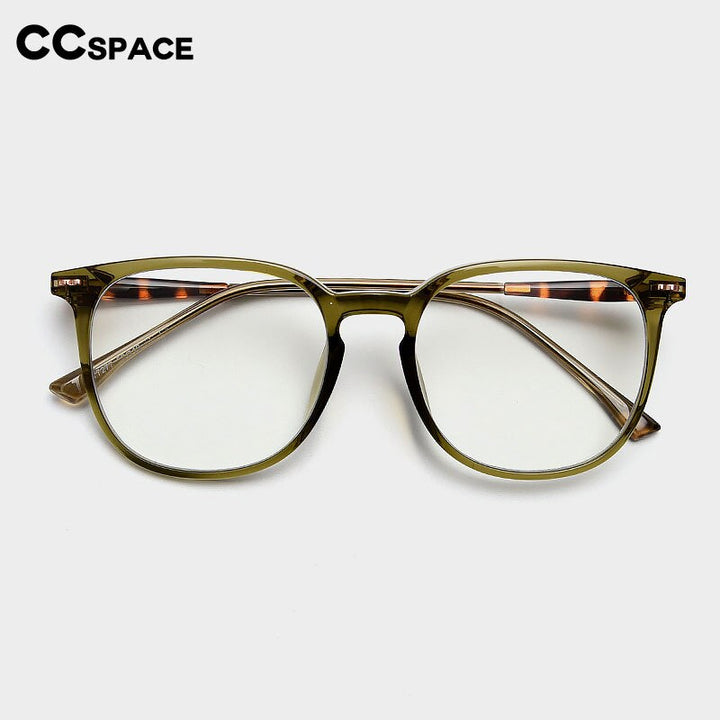 CCspace Unisex Full Rim Square Tr 90 Titanium Eyeglasses 55687 Full Rim CCspace