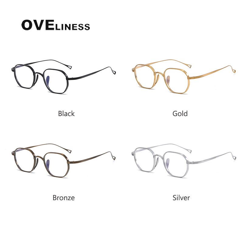Oveliness Unisex Full Rim Oval Square Titanium Eyeglasses 9917 Full Rim Oveliness