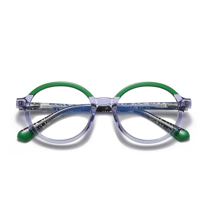 Zirosat Children's Unisex Full Rim Round Tr 90 + Cp Eyeglasses 20214 Full Rim Zirosat