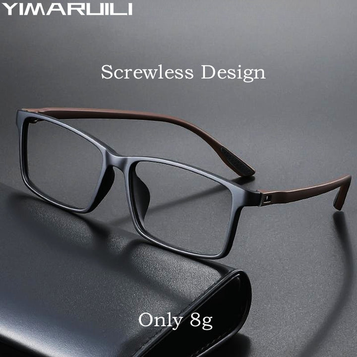 Yimaruili Unisex Full Rim Square Tr 90 Screwless Eyeglasses 20-32-33-34 Full Rim Yimaruili Eyeglasses
