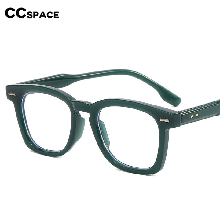 CCspace Unisex Full Rim Square Acetate Eyeglasses 55547 Full Rim CCspace