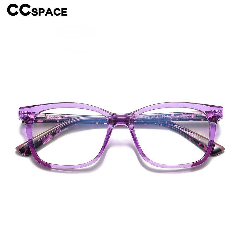 CCspace Youth's Unisex Full Rim Square Tr 90 Titanium Eyeglasses 54523 Full Rim CCspace
