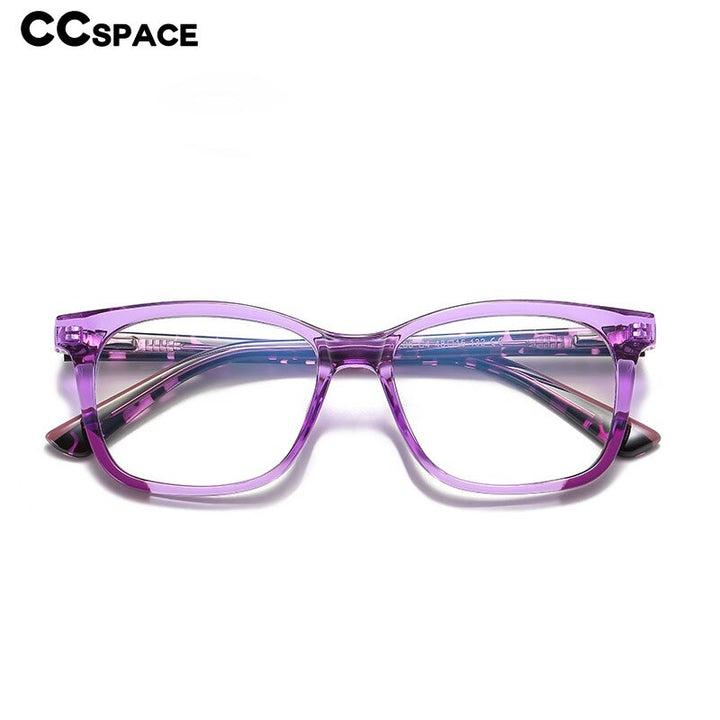 CCspace Youth's Unisex Full Rim Square Tr 90 Titanium Eyeglasses 54523 Full Rim CCspace