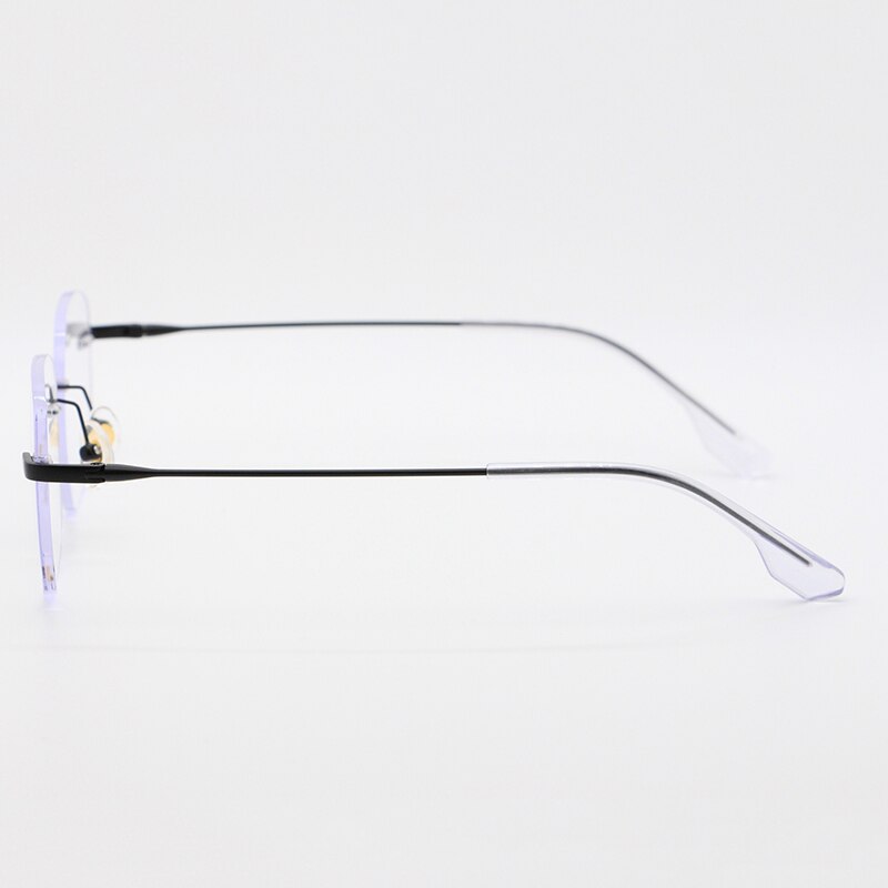 Bclear Unisex Rimless Square Titanium Frame Eyeglasses Myw01 Rimless Bclear