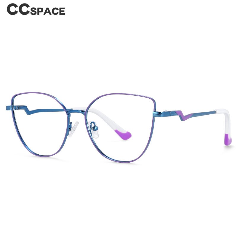 CCspace Women's Full Rim Cat Eye Alloy Frame Eyeglasses 54317 Full Rim CCspace