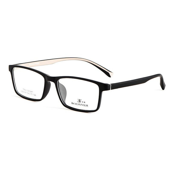 Yimaruili Unisex Full Rim Square Tr 90 Sport Eyeglasses Vb8004 Full Rim Yimaruili Eyeglasses Black Tea