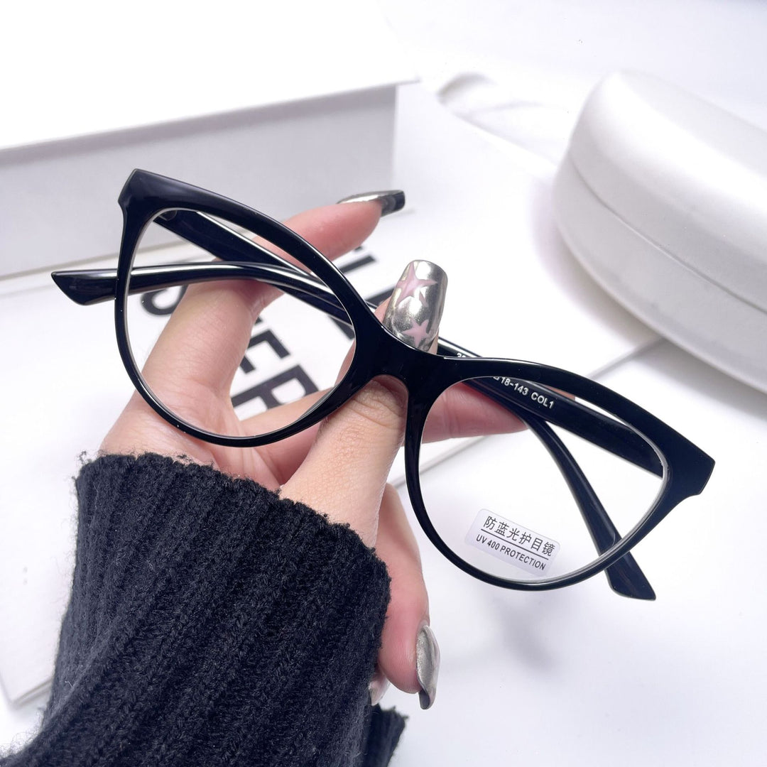 CCspace Women's Full Rim Cat Eye Acetate Eyeglasses 54547 Full Rim CCspace BrightBlack China