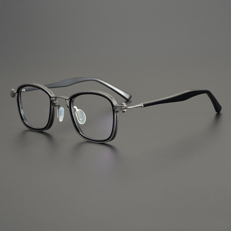 CCspace Unisex Full Rim Square Alloy Eyeglasses 54724 Full Rim CCspace silver China
