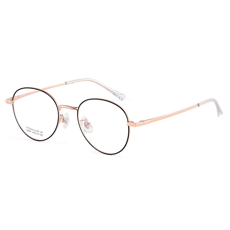 Bclear Unisex Full Rim Round Titanium Eyeglasses Lb5341 Full Rim Bclear