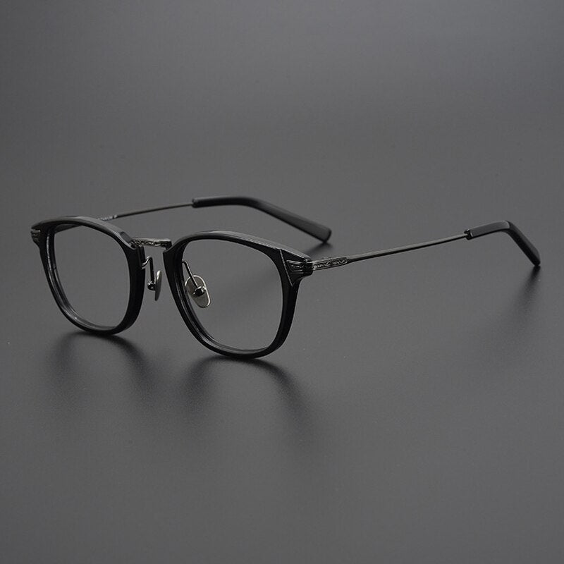 Gatenac Unisex Full Rim Square Tr 90 Titanium Eyeglasses Gxyj966 Full Rim Gatenac