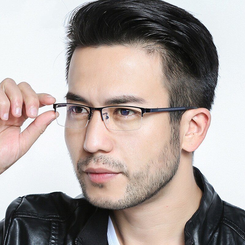 Chashma Ottica Men's Semi Rim Square Tr 90 Alloy Eyeglasses 927 Semi Rim Chashma Ottica