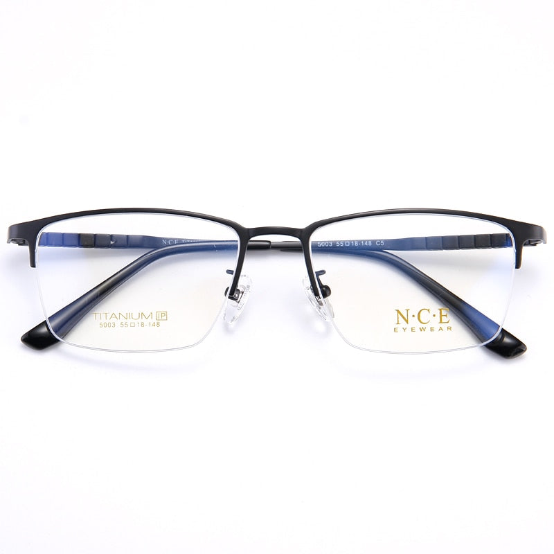 Reven Jate Men's Semi Rim Square Titanium Eyeglasses 5003 Semi Rim Reven Jate   