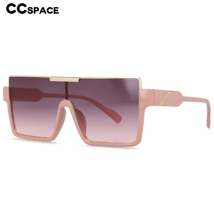 CCSpace Unisex Oversized Square One Lens Goggle Resin Frame Sunglasses 53820 Sunglasses CCspace Sunglasses   