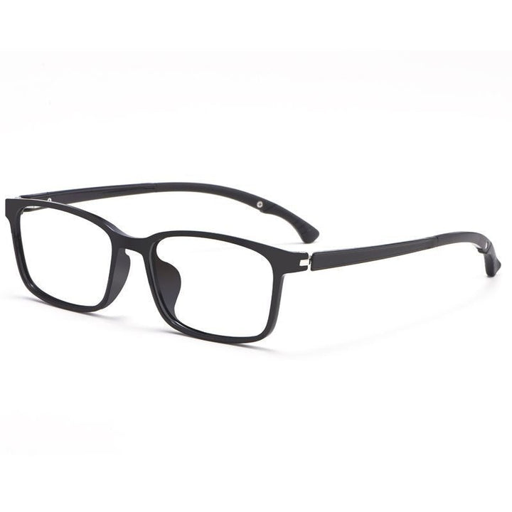 Yimaruili Unisex Full Rim Square Tr 90 Adjustable Temple Eyeglasses 5106 Full Rim Yimaruili Eyeglasses Matte Black