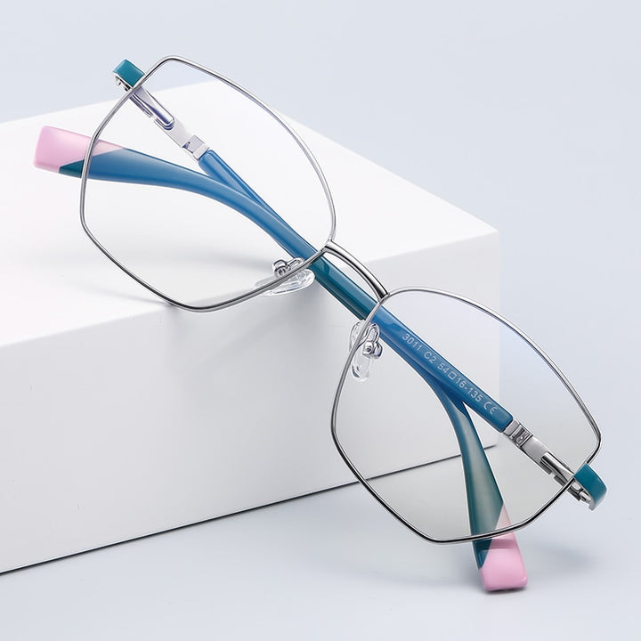 Gmei Unisex Full Rim Alloy Square Polygonal Frame Eyeglasses 3011 Full Rim Gmei Optical
