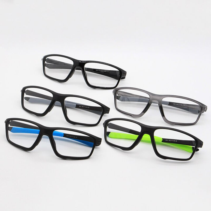Bclear Unisex Full Rim Irregular Square Tr 90 Titanium Sport Eyeglasses 9231 Full Rim Bclear