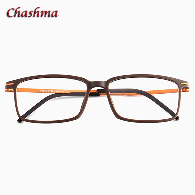Chashma Ochki Unisex Full Rim Square Ultem Tr 90 Stainless Steel Eyeglasses 2601 Full Rim Chashma Ochki