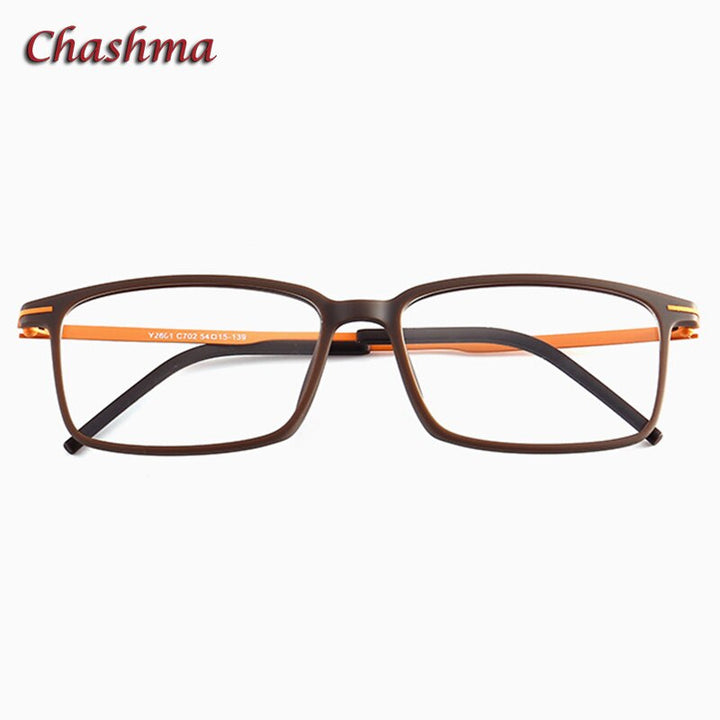 Chashma Ochki Unisex Full Rim Square Ultem Tr 90 Stainless Steel Eyeglasses 2601 Full Rim Chashma Ochki