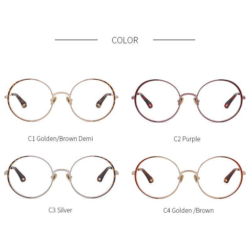 Kansept Women's Full Rim Round Stainless Steel Frame Eyeglasses Oq1004 Full Rim Kansept