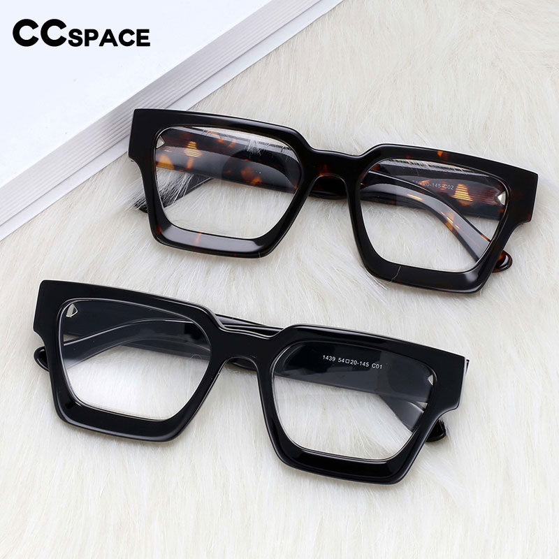 CCspace Unisex Full Rim Square Acetate Frame Eyeglasses 54290 Full Rim CCspace